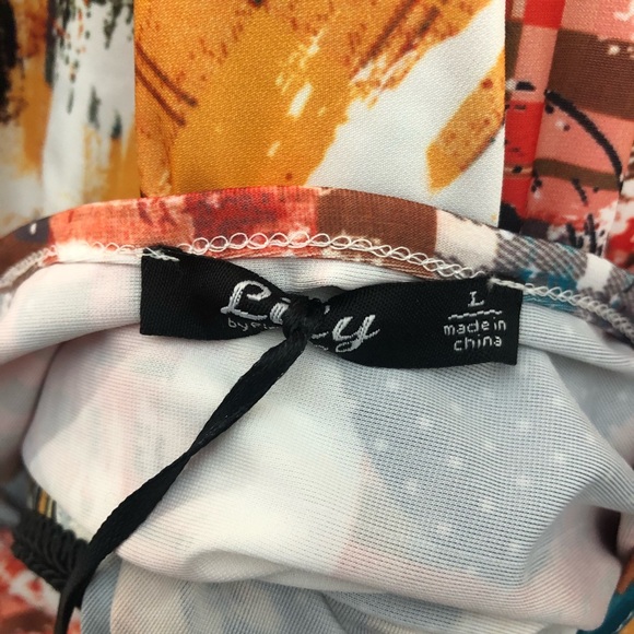 Lily Bell Sleeve Geometric Pattern Shirt - Picture 13 of 13